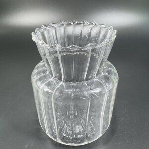Venetian Glass Vase Clear Thin Lightweight Glass Vase Bowl Wavy Edges Glass Vase
